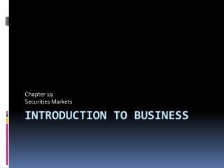 Introduction to Business