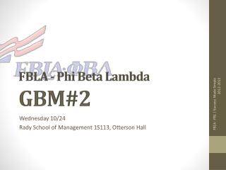 FBLA - Phi Beta Lambda GBM#2
