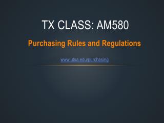 TX Class: AM580