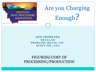 Are you Charging Enough ?