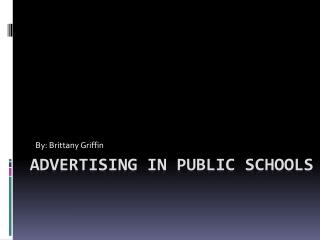 Advertising In public schools