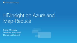 HDInsight on Azure and Map-Reduce