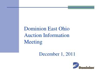 Dominion East Ohio Auction Information Meeting
