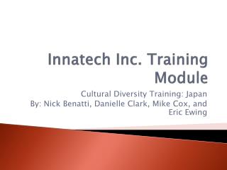 Innatech Inc. Training Module