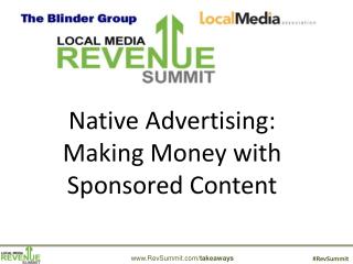 Native Advertising: Making Money with Sponsored Content