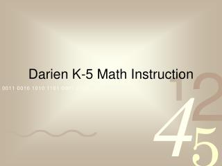 Darien K-5 Math Instruction