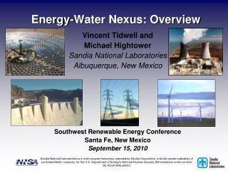Energy-Water Nexus: Overview
