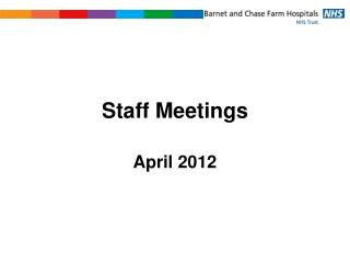 Staff Meetings