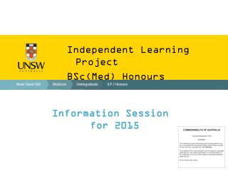 Independent Learning Project BSc(Med) Honours