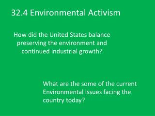 32.4 Environmental Activism