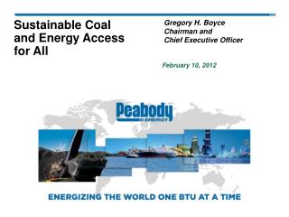 Sustainable Coal and Energy Access for All