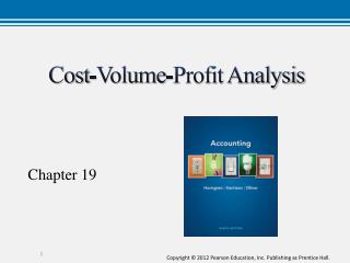 Cost-Volume-Profit Analysis