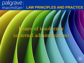 Issues of insolvency (external administration)