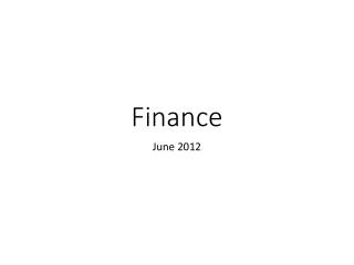 Finance