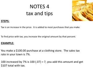 NOTES 4 tax and tips