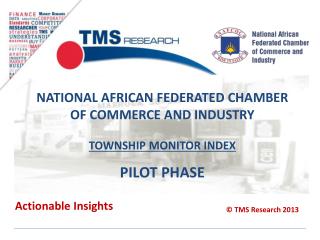 National African federated chamber of commerce and industry township monitor Index Pilot PHASE