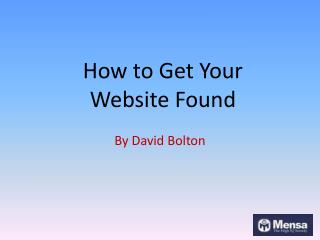 How to Get Your Website Found
