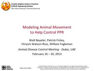Modeling Animal Movement to Help Control PPR