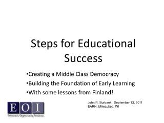 Steps for Educational Success