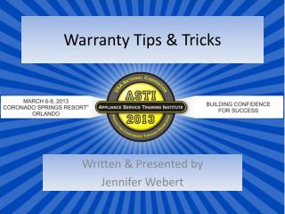 Warranty Tips &amp; Tricks