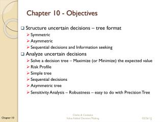 Chapter 10 - Objectives
