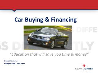 Car Buying &amp; Financing Confidence