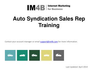 Auto Syndication Sales Rep Training