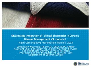 Maximizing Integration of clinical pharmacist in Chronic Disease Management VA model v1