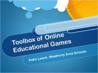 Toolbox of Online Educational Games