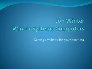 Jon Winter Winter Systems Computers
