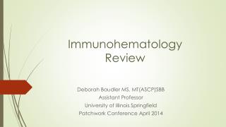Immunohematology Review
