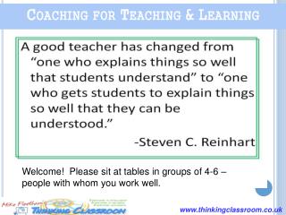 Coaching for Teaching &amp; Learning