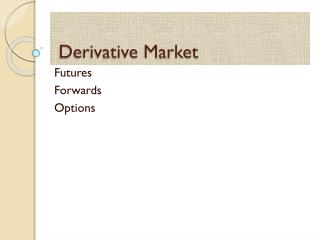 Derivative Market