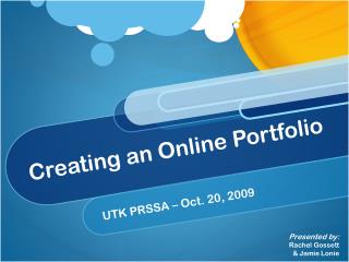 Creating an Online Portfolio