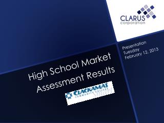 High School Market Assessment Results