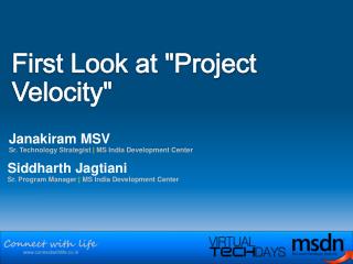 First Look at &quot;Project Velocity&quot;