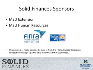 Solid Finances Sponsors