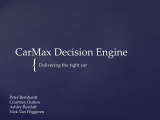 CarMax Decision Engine