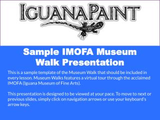 Sample IMOFA Museum Walk Presentation