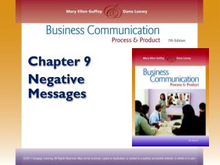 Chapter 9 Negative Messages