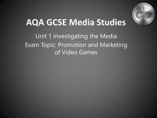 AQA GCSE Media Studies