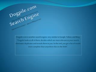 Dogpile.com Search Engine