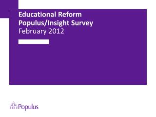 Educational Reform Populus/Insight Survey