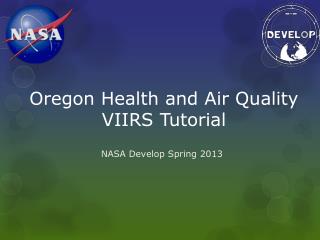 Oregon Health and Air Quality VIIRS Tutorial