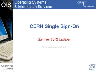 CERN Single Sign-On