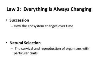 Law 3: Everything is Always Changing