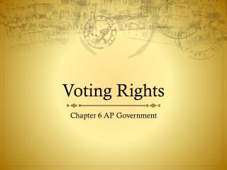 Voting Rights
