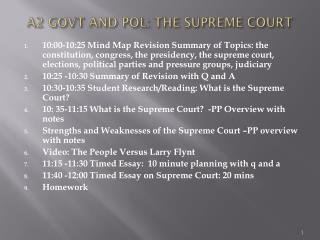 A2 GOVT AND POL: THE SUPREME COURT