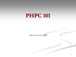 PHPC 101