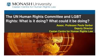 The UN Human Rights Committee and LGBT Rights: What is it doing? What could it be doing?